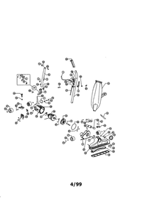 Assembly Schematic Diagram and Parts List for 2075RH  Dirt Devil Upright Vacuum